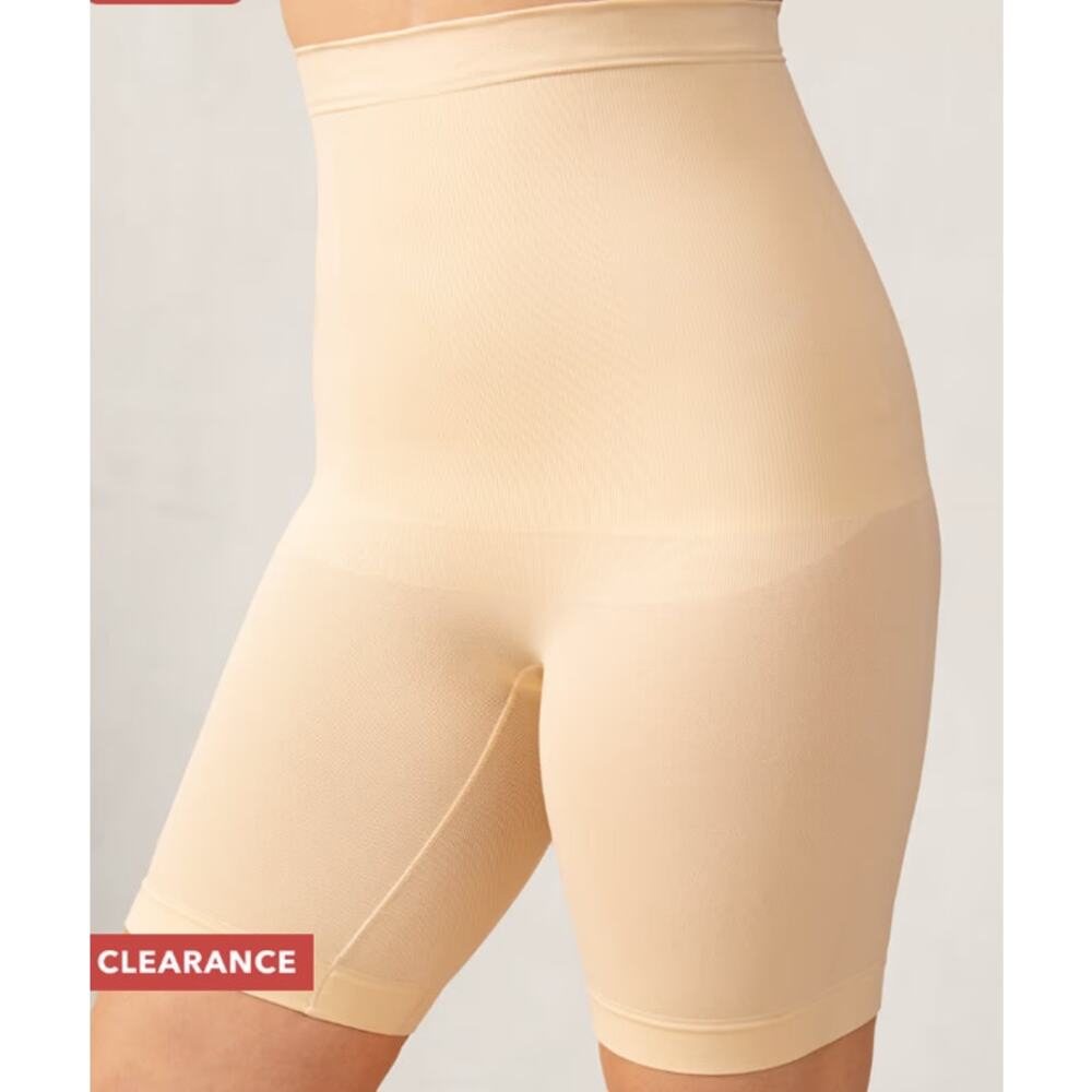 Shapermint Empetua Beige XL/XXL High Waisted Shaper Shorts 55020 Shapewear Light